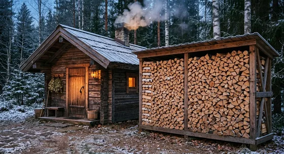 Укладка дров в Благовещенске, улица Рябиновая, 41